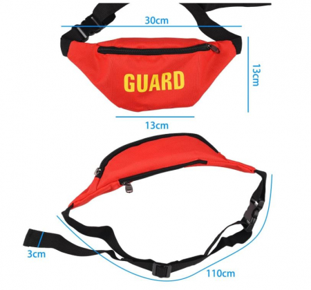 Borseta ajustabila Bohue Lifeguard, impermeabil, rosu [2]