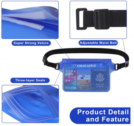 Borseta impermeabila COLOCASTLE, curea reglabila, 22 x 16 cm, negru [5]