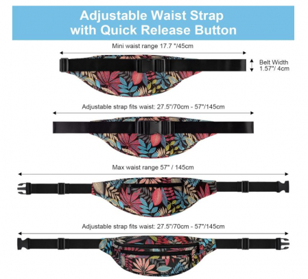 Borseta impermeabilă RYACO, reglabila, model cu frunze [1]