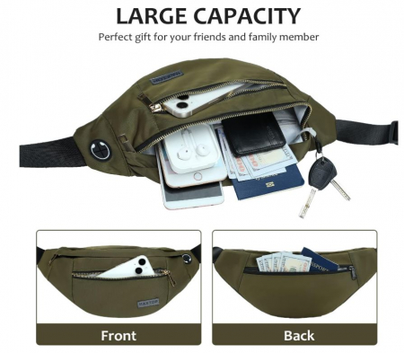 Borseta multifunctionala MAXTOP, 3 compartimente, kaki [2]