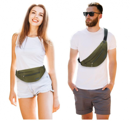 Borseta multifunctionala MAXTOP, 3 compartimente, kaki [1]