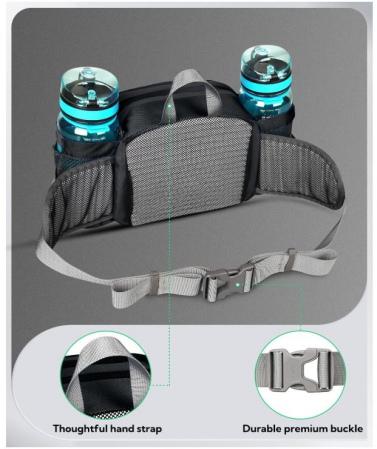 Borseta multifunctionala pentru drumetii WATERFLY, cu compartiment pentru sticla, impermeabila [3]