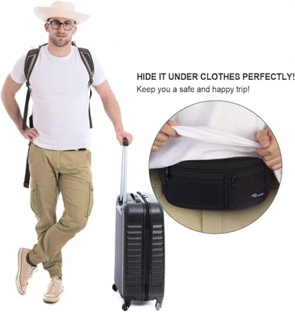 Borseta RYACO cu protectie RFID, negru [5]