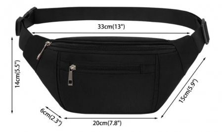 Borseta sport Ridirun, unisex, negru [3]