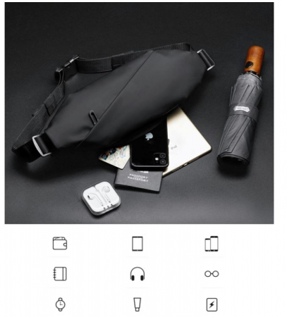 Borseta unisex TODREMOU, negru [4]