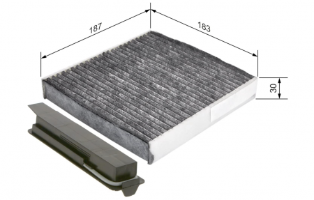 BOSCH R5501 Filtru, aer habitaclu, Filtru carbon activ [1]