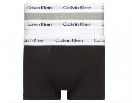 Fashion - Boxeri Calvin Klein pentru bărbați, pachet de 3, negru, gri si alb, Marimea L (91-97cm)
