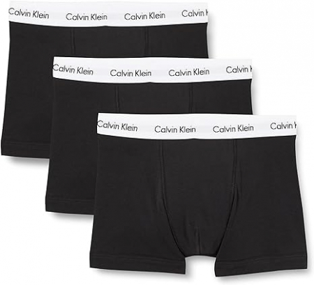 Fashion - Boxeri Calvin Klein pentru bărbați, pachet de 3, negru, Marimea M (81-86cm)