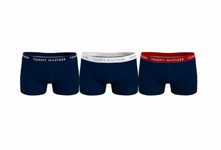 Fashion - Boxeri pentru bărbați Tommy Hilfiger 3P Trunk, Marimea M (86 - 91cm), pereche de 3, bleumarin