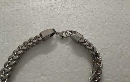 Brățară bărbătească din oțel inoxidabil, LEEQBCR, argintiu [5]