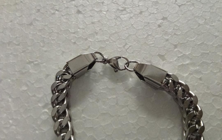 Brățară bărbătească din oțel inoxidabil, LEEQBCR, argintiu [3]