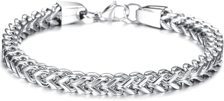 TOATE PRODUSELE - Brățară bărbătească din oțel inoxidabil, LEEQBCR, argintiu