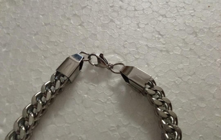 Brățară bărbătească din oțel inoxidabil, LEEQBCR, argintiu [1]