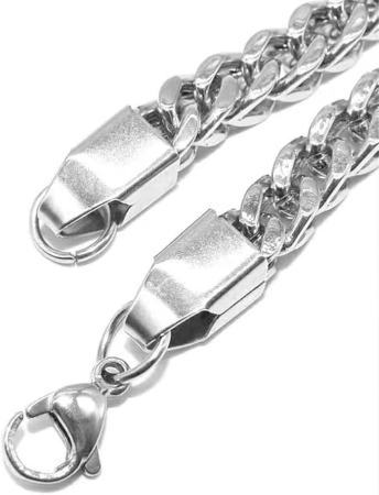 Brățară bărbătească din oțel inoxidabil, LEEQBCR, argintiu [7]