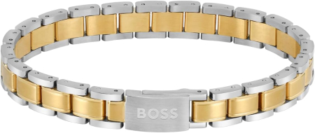 TOATE PRODUSELE - Brățară bicoloră elegantă pentru bărbați BOSS Metal Links Essentials Collection 1580195, argintiu/auriu