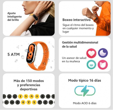 Bratara inteligentă Xiaomi Mi Smart Band 8, Negru [6]