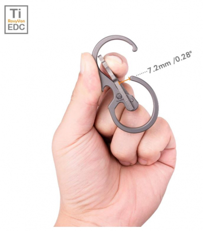 Breloc RovyVon U8, carabină din titan cu deschizător de sticle [2]