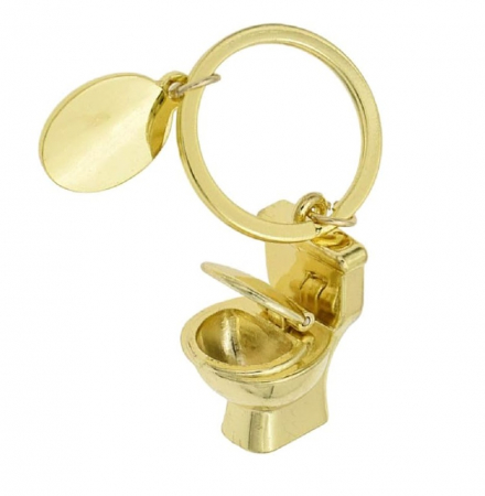 Breloc WC auriu GK-O, 2.5 x 3 cm [0]