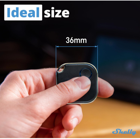 Buton de activare acțiuni și scene Shelly Blu Button1, Bluetooth, negru [6]