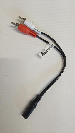 Cablu audio 0,2 m, mufă stereo de 3,5 mm (mama) la 2 x mufă RCA (tata), Goobay AVK 179-020 [1]