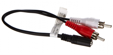 PC, Periferice & Software - Cablu audio 0,2 m, mufă stereo de 3,5 mm (mama) la 2 x mufă RCA (tata), Goobay AVK 179-020