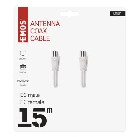 Cablu coaxial EMOS 15m, Cablu antenă TV [3]