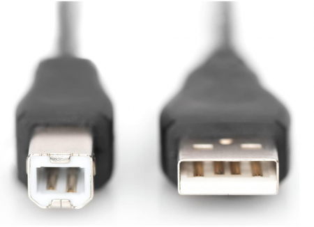 Cablu de conectare DIGITUS USB 2.0 A tată - B tată, 1.8m, negru [4]