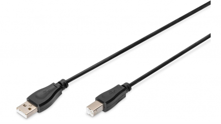 Retelistica & Supraveghere - Cablu de conectare DIGITUS USB 2.0 A tată - B tată, 1.8m, negru