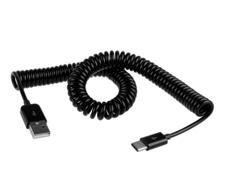 Cablu de date JSER USB-C USB 3.1 tip C la USB, spiralat cu arc de 3m [1]