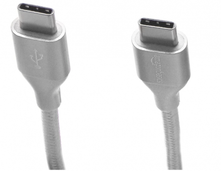 Cablu de încărcare rapid USB-C la USB-C 2.0 Amazon Basics, cablu împletit din nailon, 3 m [2]