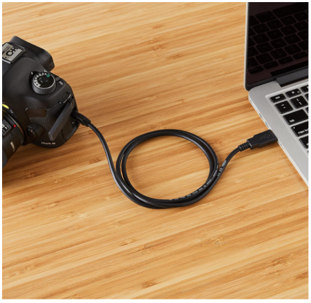 Cablu de încărcare rapidă Amazon Basics USB-A la mini USB 2.0, 0.9m, negru [5]