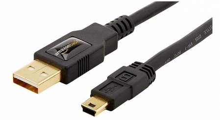 Cablu de încărcare rapidă Amazon Basics USB-A la mini USB 2.0, 0.9m, negru [0]