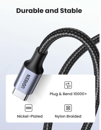 Cablu de încărcare USB C la USB C UGREEN, 60 W, 1 metru [5]