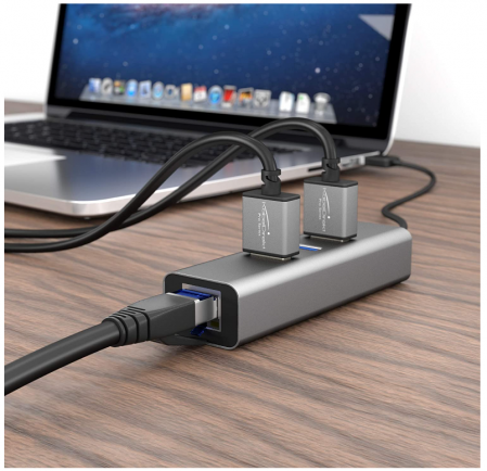 Cablu de rețea Ethernet Cat 7 (10 Gbit/s, fibră optică, mufă RJ45, negru) [3]