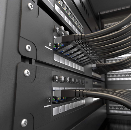 Cablu de rețea Ethernet Cat 7 (10 Gbit/s, fibră optică, mufă RJ45, negru) [5]