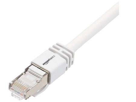 Cablu de rețea Ethernet RJ45 Cat 7 Amazon Basics, 10 Gpbs, 600 MHz, 1.5 metri, alb [2]