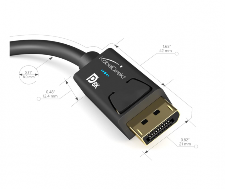 Cablu DisplayPort 8K KabelDirekt, 1m, DP 1.4, negru [2]