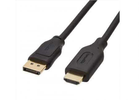 Cablu DisplayPort la HDMI Amazon Basics, unidirecțional, 1.83 m, negru [0]