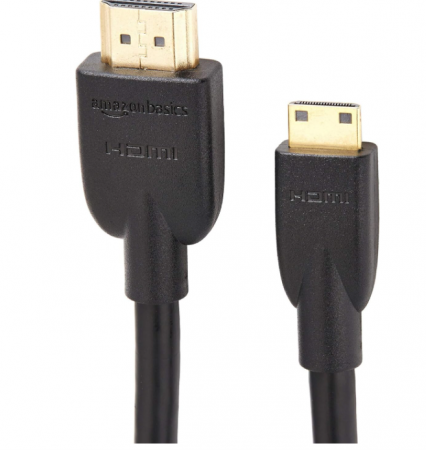 Cablu mini HDMI la HDMI Amazon Basics, 10,2 Gbps, 4K@30Hz, 2160p, 1.8 m, negru [2]