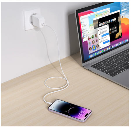 Cablu Rampow Lightning, cablu de încărcare iPhone, 1m, alb [6]