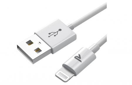 Laptop, Tablete & Telefoane - Cablu Rampow Lightning, cablu de încărcare iPhone, 1m, alb