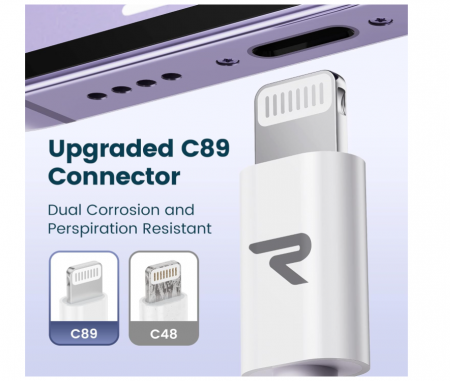 Cablu Rampow Lightning, cablu de încărcare iPhone, 1m, alb [1]