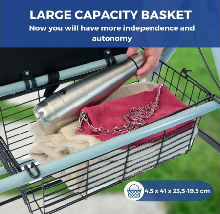 Cadru de mers rolator pliabil Mobiclinic Alhambra pentru vârstnici si batrani [8]