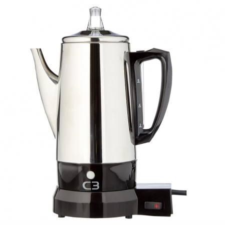 Cafetiera C3 Percolator Basic, oțel inoxidabil, 2-6 cani, 875W [0]