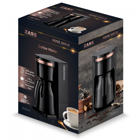 Cafetiera Aparat de cafea cu termos ZASS Rose Gold ZCM 21 [4]