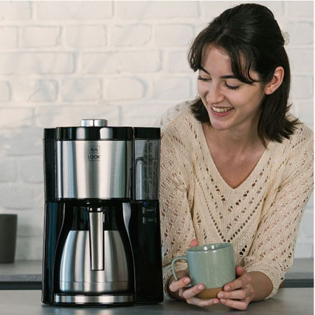 Cafetiera Melitta LOOK 1025-16, 1.25L, 1080W, Negru/Argintiu [3]
