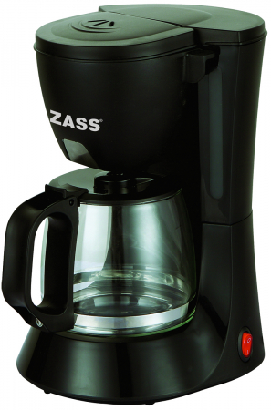 Electro - Cafetiera Zass ZCM 02, 600W, capacitate 0,6L, 4-6 cesti, Sistem anti-picurare, Negru