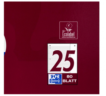 Caiet de romana cu spirala Oxford School 90 g/m² 100050355 A4+, 80 de coli, perforat [4]