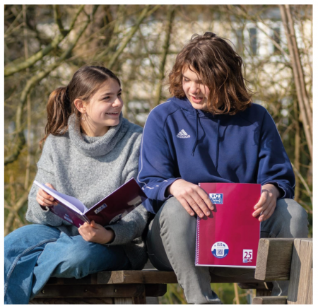 Caiet de romana cu spirala Oxford School 90 g/m² 100050355 A4+, 80 de coli, perforat [5]