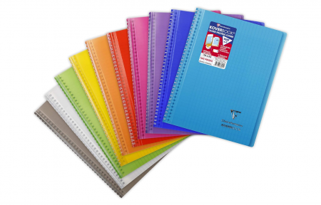 Hartie si produse din hartie - Caiet metric cu spira Clairefontaine 386401C, 160 pagini A4+, negru